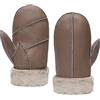 MGGMOKAY Guanti in pelle da uomo,inverno Mitten pecora Shearling riscaldati caldi guanti in pelliccia