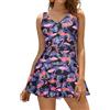 SHEKINI Donna Costume da Bagno con Gonna One Piece Dimagrante Costume Intero con Coppe Soffici Vintage Skirted Swimwear Costume Mare Bikini da Spiaggia