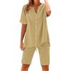 HEONSATI Donna Tuta Estiva Due Pezzi Completo Due Pezzi Casual Leggera Tute Tops Maniche Corte E Pantaloncini Sportivo Set Taglie Forti Da Ginnastica Tuta Larghi Estiva Per Relax, Casa E Tempo Libero