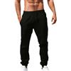 Generico Pantaloni Uomo Estivi Estivo Neri Comodi Larghi da Pantalone Lino Pantalaccio in Elasticizzato Leggeri di Eleganti Casual Lunghi Leggero con Elastico Vita Trousers for Men Taglie Forti