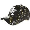 Hip Hop Honour Berretto NY Giallo e Nero Look Taged Streetwear Baseball Paynter - Taglia unica - Colore: Giallo - Misto, giallo, taglia unica
