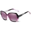 LumiSyne Occhiali da sole Donna Gradiente Specchiati,Occhiali Polarizzati Protezione UV 400,Oversize Telaio Policarbonato Diamanti Strass All'aperto Viaggio Regalo(Porpora Gradiente)