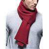 WANYING Sciarpa Uomo Giovane Autunno Inverno 6% Lana Morbido Business 180 × 30 cm Tinta Unita bordeaux
