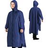 ANYOO Poncho Antipioggia Impermeabile Pioggia Leggero Portatile Giacca Pioggia con Maniche Lunghe per Uomo Donna Trekking all'aperto Ciclismo, Blu scuro, Taglia unica
