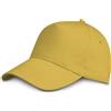 Generico Cappellino Bambino 20 Pezzi 5 Pannelli 100% Cotone con Visiera Rigida precurvata e Chiusura Regolabile con Velcro a Strappo per Gite e Campo Estivo (IT, età, Taglia Unica, Giallo)