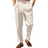 Generic Pantaloncini chino classici per uomo morbidi e traspiranti a vestibilità sciolta a gamba larga pantaloni da tempo libero pantaloni chino da uomo pantaloni chino a gamba larga per uomo UK a tinta unita