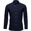 Casey Kevin Camicia Uomo Maniche Lunghe - 100% Cotone - Regular Fit - Colletto con Bottoni Casual Camicie con Tasche