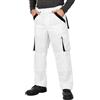 MAZALAT work wear Pantaloni da Lavoro Uomo Multitasche, Taglie Grandi S-3XL, Salopette da Lavoro, Tuta da Lavoro Uomo, Blu, Nero, Bianco, Riflettenti, Bianco/Nero, 60