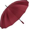 VON LILIENFELD® Ombrello Pioggia Lungo Diametro 120 cm Classico Grande Automatico Donna Uomo Stabile XXL 2 Persone 16 Spicchi Cleo borgogna