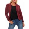 malito more than fashion Malito Classico Blazer nella Base-Look Giacca Camicetta Elegante Ufficio 1651 Donna (L, bordò)