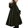 ORANDESIGNE Donna Eleganti Primavera Autunno Poncho Mantelli Mantello Monocolor Sciolto Giacca Cappotto con Cappuccio Trench Outwear Tops