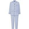 El Búho Nocturno Pigiama Uomo Lungo Classico Popeline Ospedale - Giacca Bottoni Aperto Davanti Tasche Risvolto Intero Taglie Forti Easy Iron, 60% Cotone, 40% Poliestere, Blu 1912, XXL