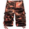Generic Pantaloncini mimetici da uomo | Pantaloncini da lavoro cargo larghi alla moda | Pantaloni corti larghi in cotone casual con stampa mimetica