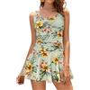 SHEKINI Donna Costume da Bagno con Gonna One Piece Dimagrante Costume Intero con Coppe Soffici Vintage Skirted Swimwear Costume Mare Bikini da Spiaggia