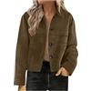Generico Giacca Moto Bomber Donna In Finta Pelle Scamosciata Con Colletto Risvolto Giacca Softshell Caldo Primavera Inverno Maniche Lunghe Moda Camoscio Giacche Vintage Cappotto Giubbotto Donna Invernale