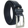 GianMarcoVenturi Cintura Uomo In Vera Pelle, Made In Italy, Accorciabile, Alta 3,5 cm