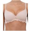 LORMAR 1 Pezzo Reggiseno Mousse Pizzo in Microfibra e Pizzo con Ferretto - Coppa B - C, Noisette 4C