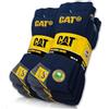 CAT Caterpillar 6 Paia di Calzini da Lavoro Real Work Socks per Donna e Uomo, Taglia 35-50, Blu, 43-46