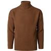 KINKOCCL Maglione lavorato a maglia a coste da uomo in cotone caldo e spesso, vestibilità regolare, a collo alto, stile casual, a maniche lunghe, maglione da uomo per dolcevita invernale