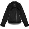 VERO MODA Vmpeggy - Giacca da donna in finta pelle scamosciata, Nero, M
