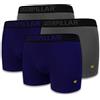 CAT Caterpillar Boxer da uomo, colore blu/grigio, taglie M, L, XL, XXL, 3XL, retrò, 4 pezzi, confezione da 12, blu/grigio, M