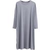 Generic Camicia da Notte da Uomo - Lounge a Maniche Lunghe e Sonno Henley Camicia Pigiama Uomo Ultra Morbida Camicia da Notte in Modal,Dark Gray,XL