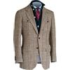 RAJEGAR Giacca sportiva da uomo in tweed pied de poule casual giacca Norfolk misto lana giacche da hacking slim vintage britannico sposo cappotto