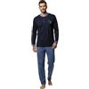 Nottingham Pigiama da Uomo in Cotone Art. NPA780 Blu XXL