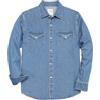 Dubinik® Camicia Denim Jeans Uomo Regular Camicia Jeans Western Casual Cotone Denim Bottoni Automatici Lavoro Camicie