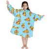 Wenlia Felpa oversize con cappuccio per bambini, felpa con cappuccio in pile Sherpa, per ragazze, super calda flanella indossabile, casual, con tasca e maniche, per ragazzi e ragazze