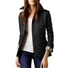 Generic Giacca imbottita leggera da donna autunno inverno, trapuntata a rombi, con tasche, nera, taglia L