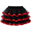 Yummy Bee Gonna Tutu Multistrato Frilly Taglia Grossa 34-52 Vestito Operato Burlesque di Festa Donna Tulle Corta Nera