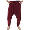 SAVARI | Pantaloni Harem | Modello Relax | Primavera e Autunno | Con le tasche | Tiro basso | Vita e gambe larghe |Pantaloni per la casa e lo yoga |Donne e uomini |Nero, Bianco, Grigio e Vino |S-3XL ·