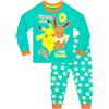 Pokémon Pigiama Unisex Pikachu e Eevee per Bambini Abbigliamento da Notte per Bambini 8-9 Anni Verde