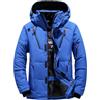 Generisch Parka invernale da uomo con cappuccio rimovibile, giacca termica da uomo, invernale, con tasche con cerniera, giacconi, antivento, giacca con cappuccio