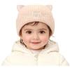 AYPOW Bambino Carino Orecchio di Gatto Berretto a Maglia, Caldo Morbido Sulla Pelle Antivento Invernale Beanie Cappello per Ragazzi Ragazze 0-36 Mesi, Elastici Copriorecchie Bambini Cappelli
