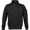 Generico Felpa Uomo con Collo a Lupetto e Mezza Zip Modello Hong Kong (IT, Testo, XL, Regular, Regular, Nero)