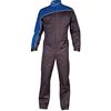 BrolloGroup Tuta da Pilota Meccanico Monza Personalizzabile con Nome e Loghi Tute Pubblicitarie PS 40319 (royal/grigio, XL)
