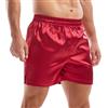 Amy Coulee Boxer da notte da uomo in raso, Colore: rosso, L