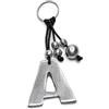 Vestopazzo portachiavi lettera.Nickel tested,lavorazione artigianale fatto a mano in alluminio 100% riciclato.Unisex (A)