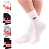 Kappa 12 Paia Calze Uomo Donna, altezza basso polpaccio, Cotone Elasticizzato, nero bianco, taglie assortite (39-41, BIANCO)