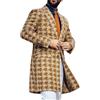 Gefomuofe Cappotto invernale da uomo, caldo, in lana, invernale, slim fit, cappotto da uomo, trench a doppio petto con cintura, trench a doppio petto vintage, Colore: arancione., XXXXL