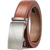 TANGCHAO Cintura Uomo, Cricchetto Fibbia Automatica, larghezza 35mm | Cinta Uomo Senza Buchi Scorrevole, Trim Regolabile, Per Outfit Business E Jeans, Colore Nera E Marrone, Lunghezza 115-145cm