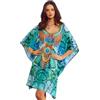 Trillion London - Maxi abito da donna in viscosa di cotone, copricostume da spiaggia | Bikini e copricostume da bagno | abbigliamento da casa per le vacanze | dalla 38 alla 46