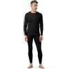 LAPASA Completo Termico Uomo in Pile Calzamaglia Termica & Maglia Termica Set Invernale,M,Caldo,Nero