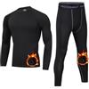 HZQIFEI Intimo Termico Uomo Set di Maglietta e Pantaloni a Compressione, Biancheria Intima Funzionale Termica Uomo per Sci Palestra Ciclismo Calcio Corsa