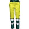 Sir Safety System Velvet Color - Pantaloni da Lavoro Alta visibilità in Fustagno Velvet 350 g/m2, EN ISO 20471 Classe 2, Isolamento Termico, Hi Vis Giallo/Verde, 52