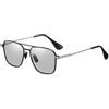 frissin Occhiali da sole polarizzati quadrati da uomo Protezione UV400 Doppio ponte Telaio in lega Visione notturna Lenti TAC fotocromatiche Occhiali da sole di lusso Personalità Sunnies Guidare Pesca