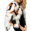 Suncadmious da Donna Pelliccia di Volpe Cappotto Corto di Lusso Inverno Caldo Pelliccia Sintetica Aperto Anteriore Outwear Giacca Cardigan Cocktail Club Partito