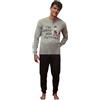 Sabor Pigiama Uomo Invernale - Pigiama Uomo Caldo Cotone Disney | Marvel | Simpsons - Mickey (IT, Testo, S, M, Regular, Regular, 4715 Grigio)